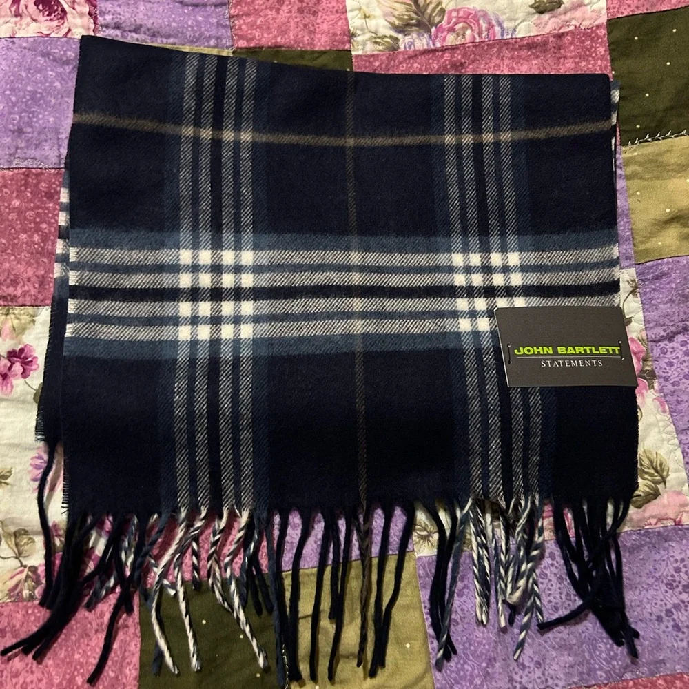 NWT John Bartlett Statements‎ Plaid Scarf Made in Germany